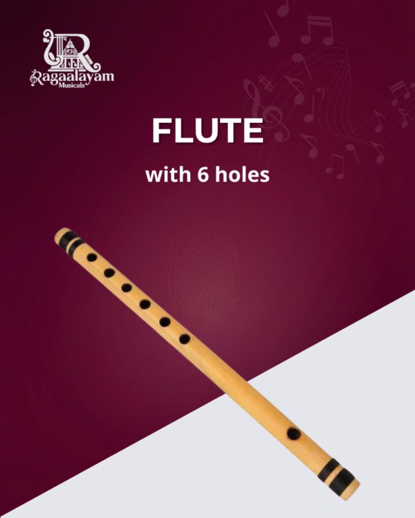 Rectangular Flute 6-Hole Indian Bamboo Flute - Ragaalayam Musicals