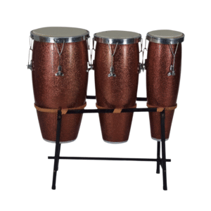 Triple Bongos with Stand Percussion Set